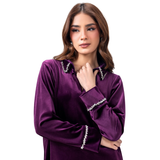 Modern Embellished Velour Outfit